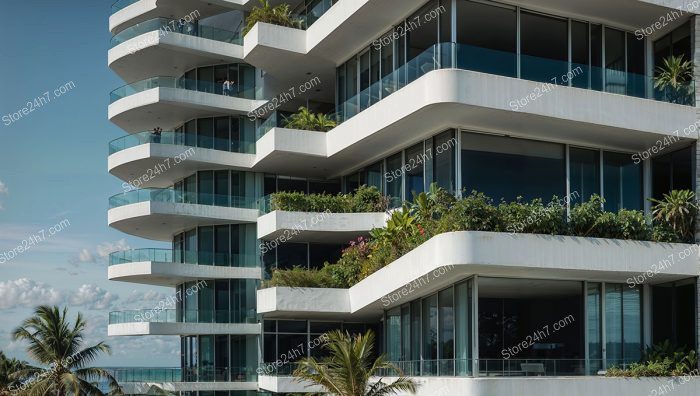 Stylish Miami Condo Balconies Overlook