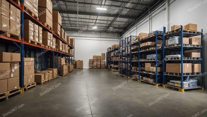 Efficient Warehouse Storage Facility Aisle
