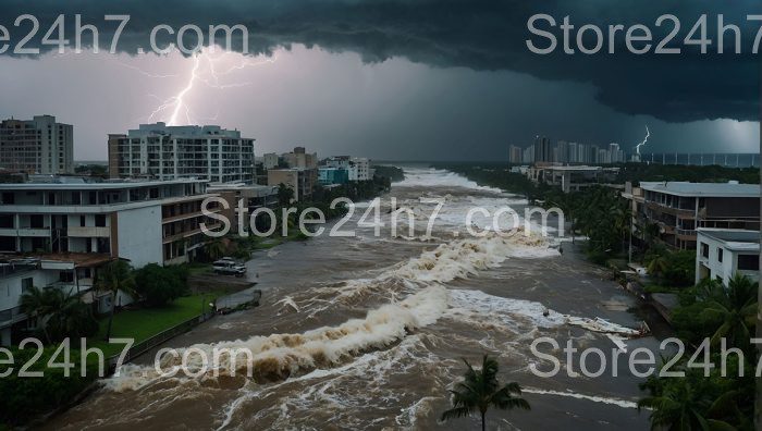 Coastal City Braces for Storm