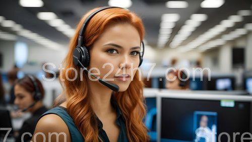 Orange Haired Call Center Agent