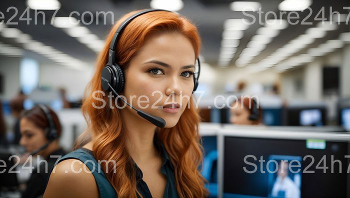 Orange Haired Call Center Agent