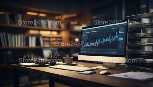 Elegant Financial Analysis Desk Setup