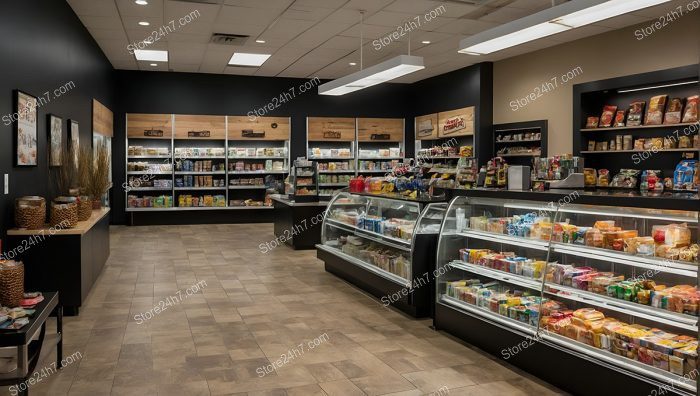 Modern Spacious Grocery Store Interior