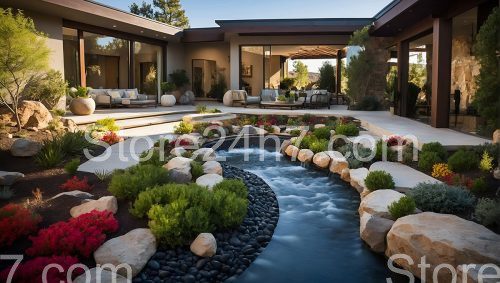 Streamlined Elegance in Garden Water Design