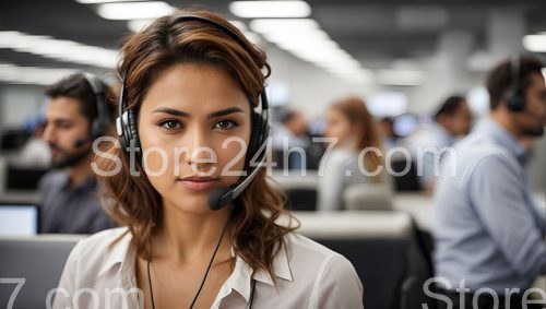 Professional Female Call Center Agent