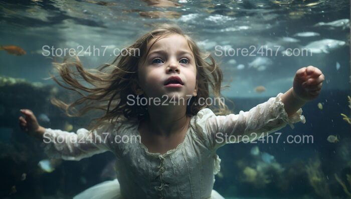 Child's Enchanted Underwater Dream