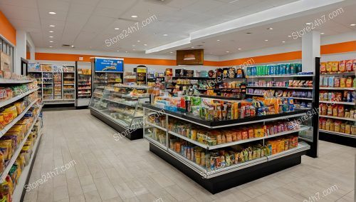 Brightly Lit Convenience Store Interior