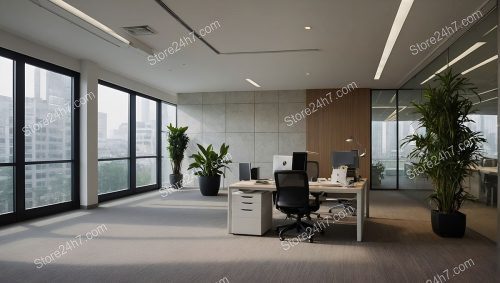 Streamlined Urban Office Natural Light