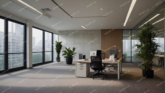 Streamlined Urban Office Natural Light