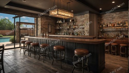Chic Poolside Bar Interior Design