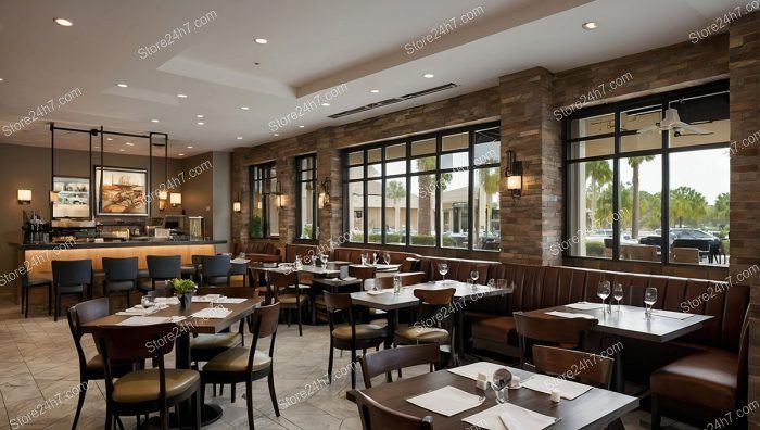 Elegant Small Restaurant Interior View
