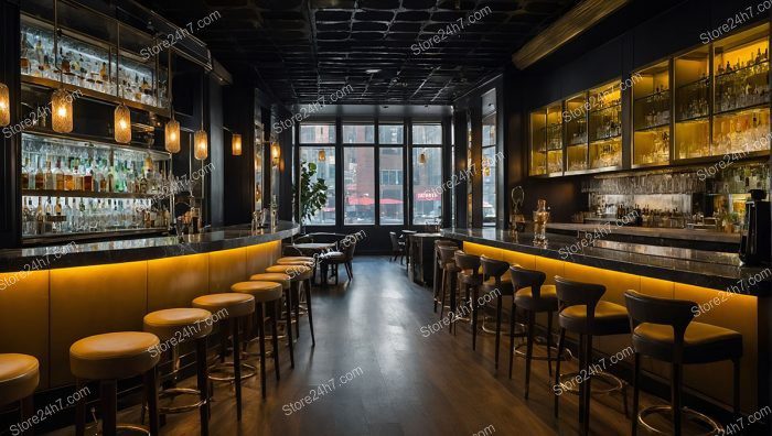 Sleek Urban Bar with Contemporary Design
