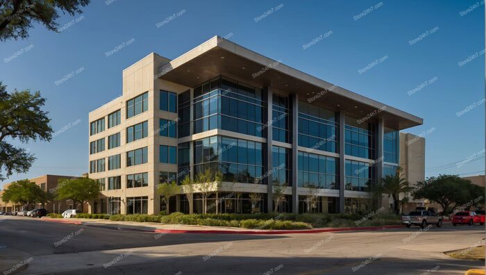 Spacious Glass Office Building Exterior