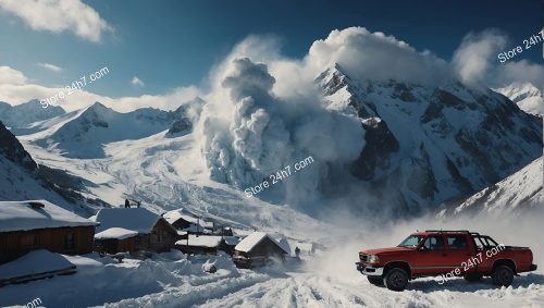 Mountain Village Engulfed by Avalanche