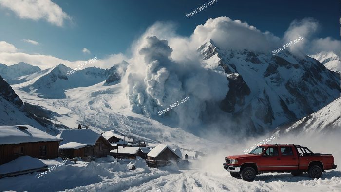 Mountain Village Engulfed by Avalanche