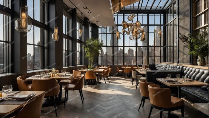 Upscale New York Glasshouse Restaurant View