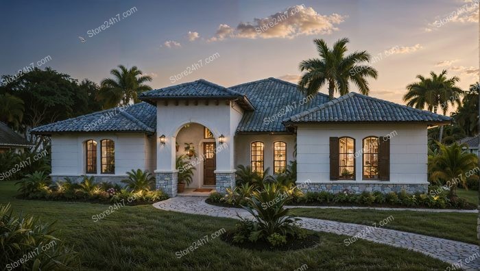Elegant Mediterranean Home with Palms