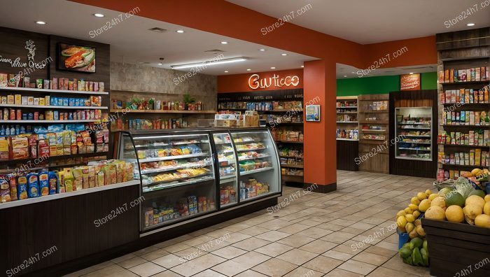 Inviting Gourmet Grocery Shop Interior
