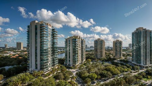 Waterfront High-Rises in Sunny City