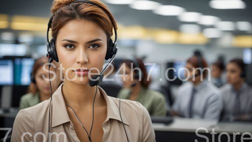 Confident Woman Leads Tech Support