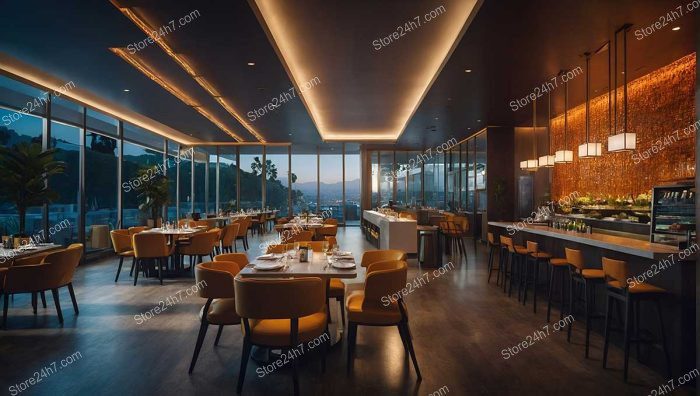 Hilltop Fine Dining Sunset Ambiance