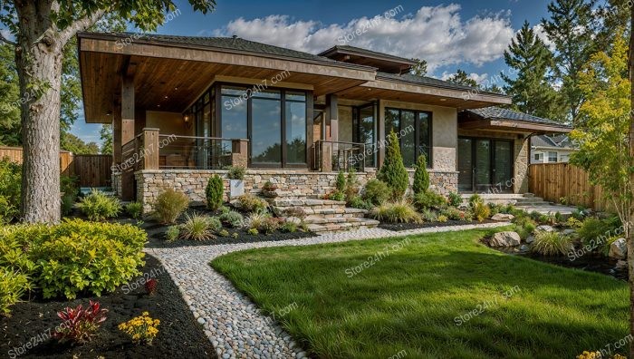 Contemporary Home with Landscaped Yard