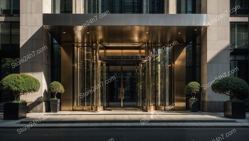 Sunlit Gold Entrance Metropolitan Condo