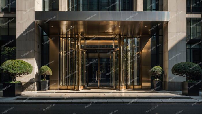 Sunlit Gold Entrance Metropolitan Condo