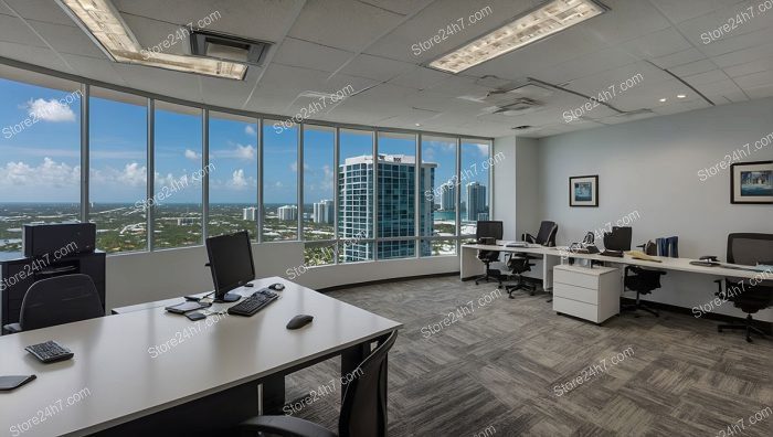 Modern Office Space with City View