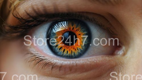 Sunburst Iris Macro Eye Image