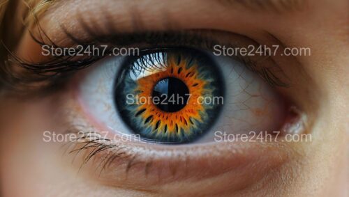 Sunburst Iris Macro Eye Image