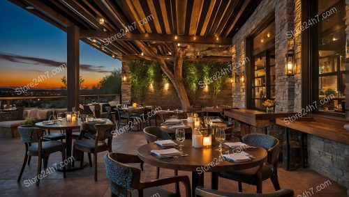 Rustic Nevada Restaurant Sunset Ambiance