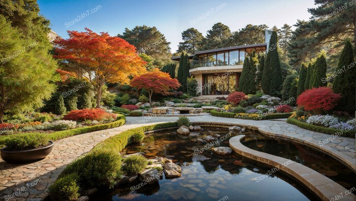 Autumn Harmony in Modern Landscape Design