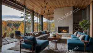 Autumn View Modern Living Room