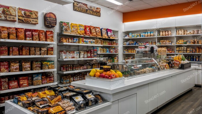 Bright Convenience Store Interior Display