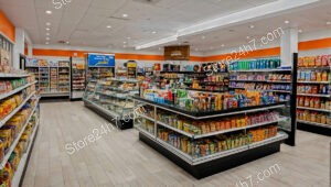 Brightly Lit Convenience Store Interior