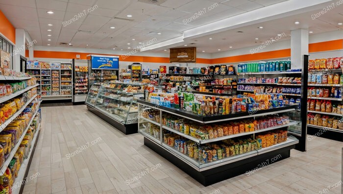 Brightly Lit Convenience Store Interior