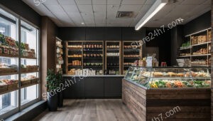Chic Deli Shop Wooden Accents