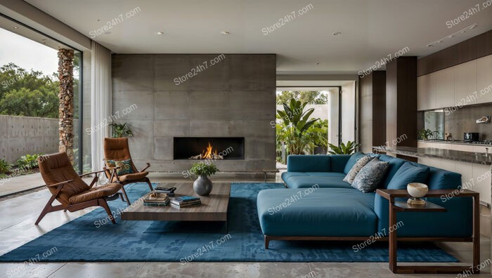 Chic Modern Living Room Fireplace