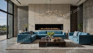 Chic Modern Living Room Fireplace