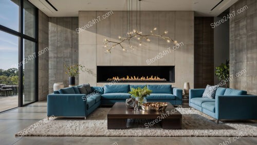 Chic Modern Living Room Fireplace