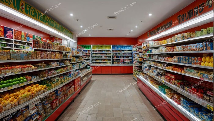 Colorful Fresh Produce Grocery Interior