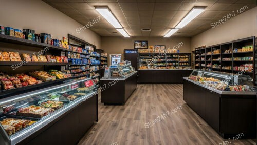 Compact Deli Grocery Store Interior