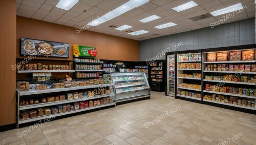 Convenient Corner Grocery Shop Interior