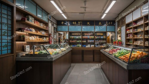 Elegant Asian Grocery Store Interior