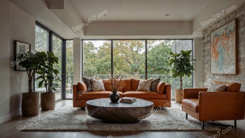 Elegant Autumn-Themed Living Space