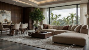 Elegant Beige Living Room Design
