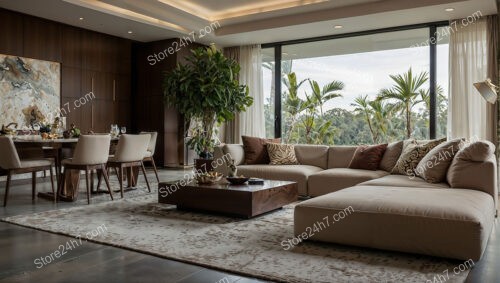 Elegant Beige Living Room Design