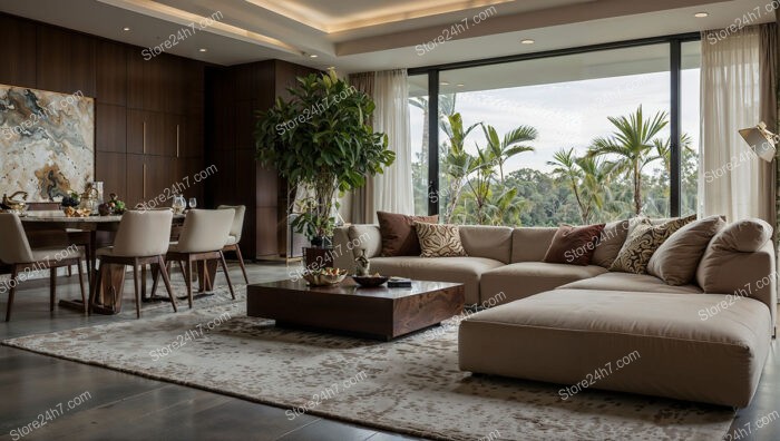 Elegant Beige Living Room Design