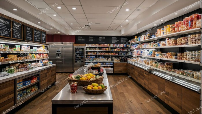 Elegant Deli Shop Interior Setup